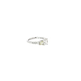 14k White Gold .72ct Princess Cut and .42ct Light Fancy Yellow Engagement Ring